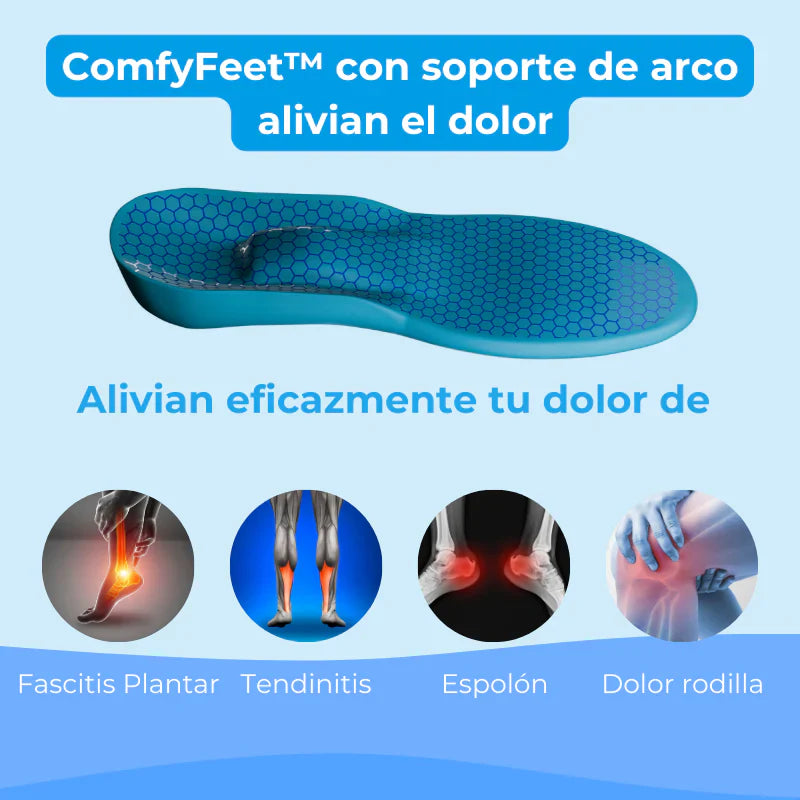Plantillas ComfyFeet™️ - Disfruta de días sin dolor, sin tratamientos caros ni visitas al médico...