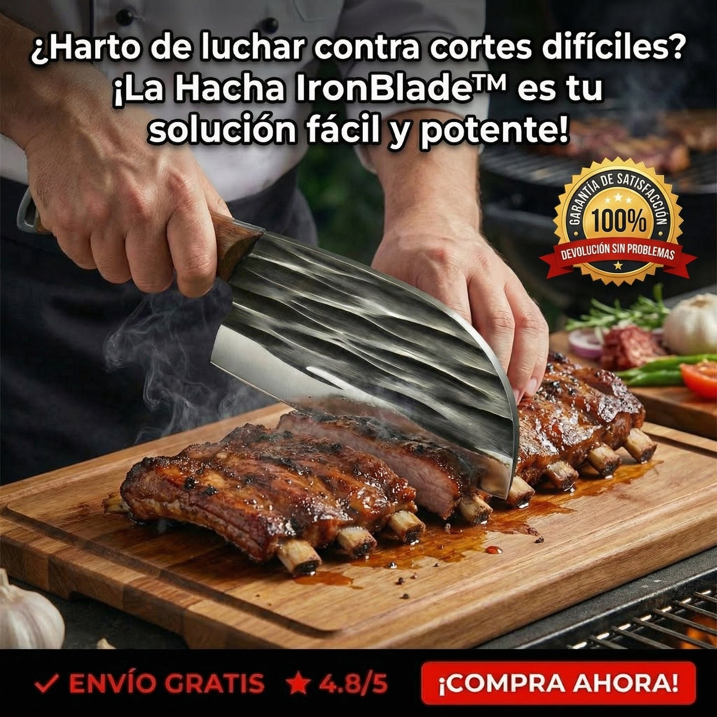 IronBlade™ Cuchillo Hacha Cocina De Acero Inoxidable
