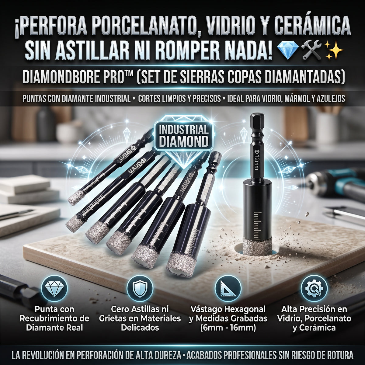DiamondBore™ Brocas de Diamante para todo tipo de material