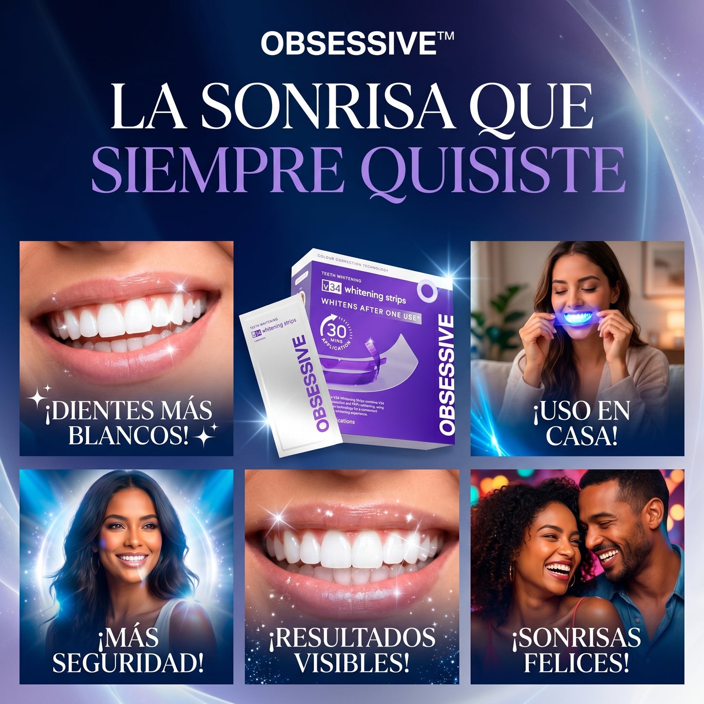 OBSESSIVE™ 30 Tiras Blanqueadoras +5 de regalo