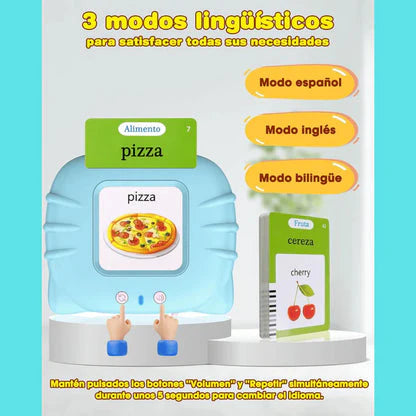 VerbaLingo 3 modos - 114 Tarjetas Educativas en Español e Inglés + 100 Tarjetas GRATIS