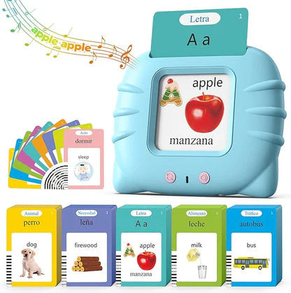 VerbaLingo 3 modos - 114 Tarjetas Educativas en Español e Inglés + 100 Tarjetas GRATIS