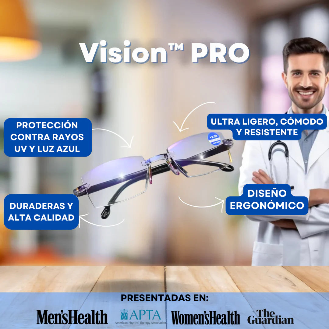 Gafas Anti-Rayos Vision™ + Funda de Cuero y Botella Limpia Gafas 500ml Grati