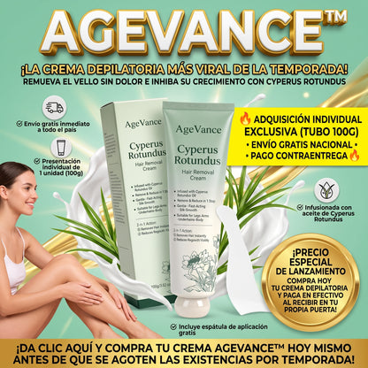 Cyperus Rotundus AgeVance™ Crema Depilatoria e Inhibidora del Vello