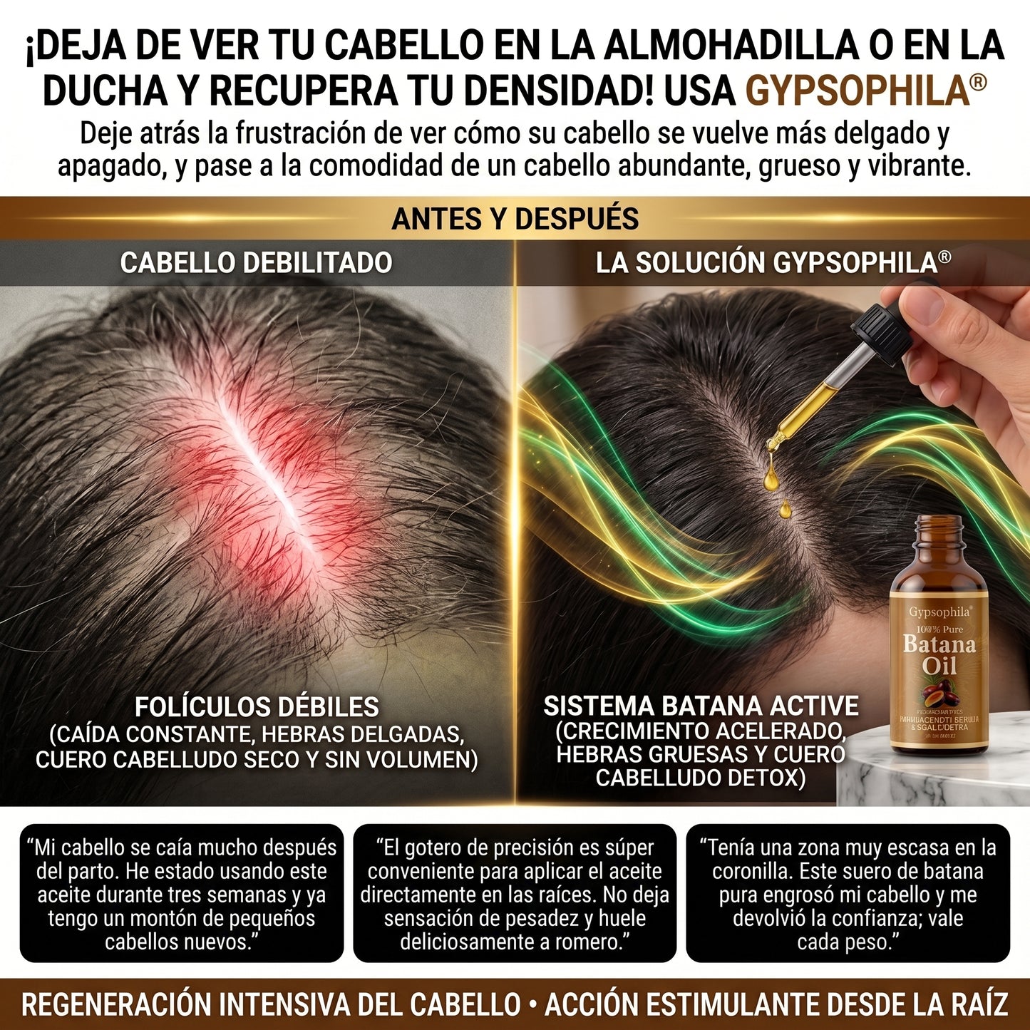 Batana Oil + Rosemary érum de Crecimiento Capilar