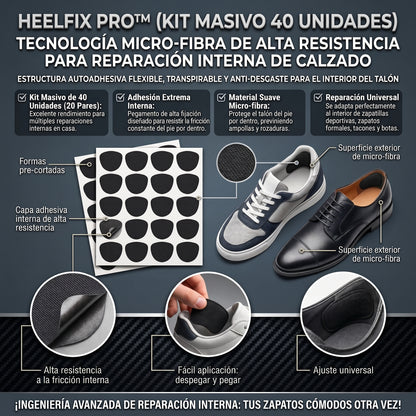 HEELFIX PRO™ Parches Autoadhesivos de Reparación Intensiva 20 Pares