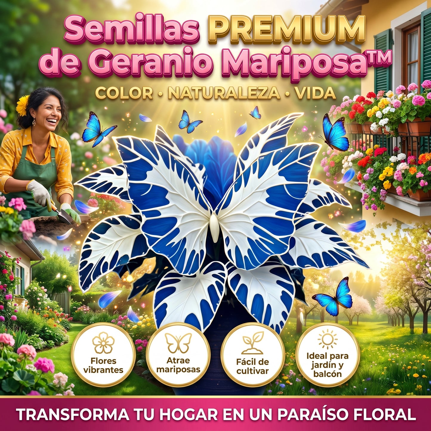 Semillas PREMIUM de Geranio Mariposa