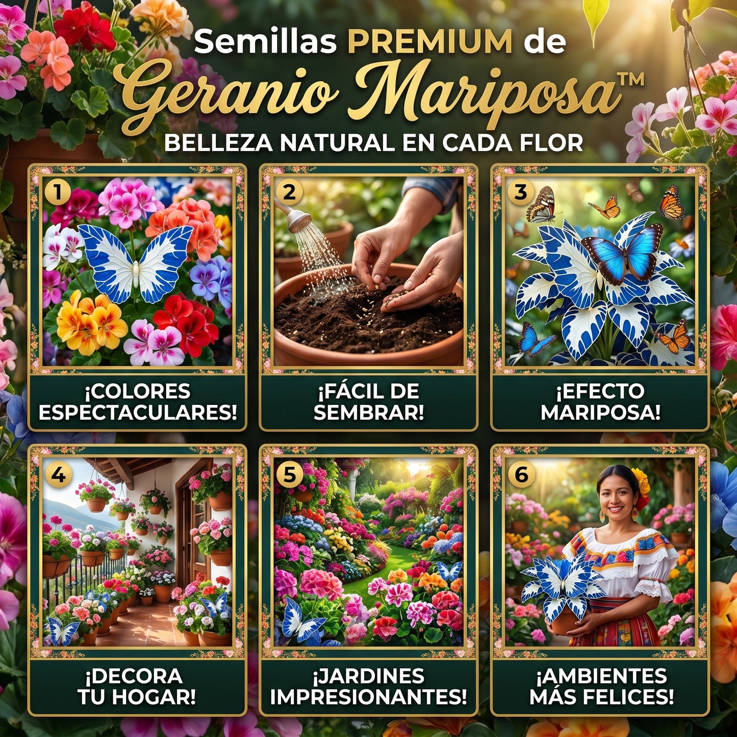 Semillas PREMIUM de Geranio Mariposa