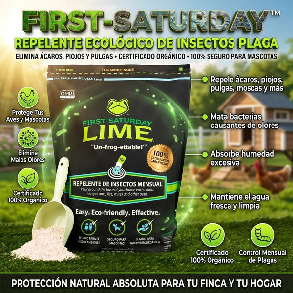 First Saturday Lime barrera de protección contra plagas
