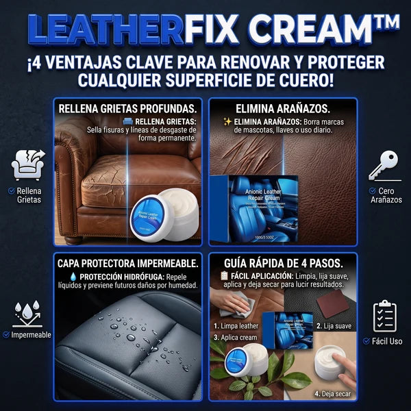 LEATHERFIX™ (100g) Crema Reparadora y Restauradora de Cuero