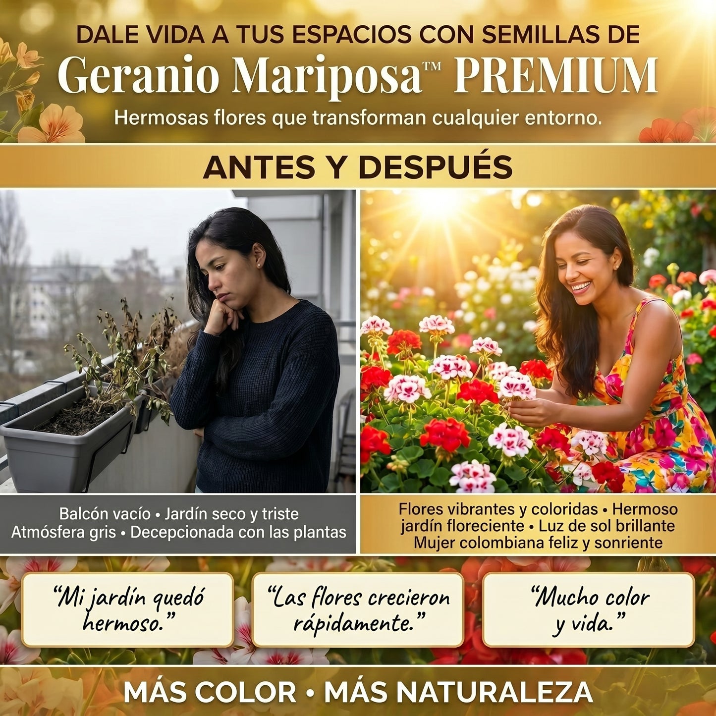 Semillas PREMIUM de Geranio Mariposa