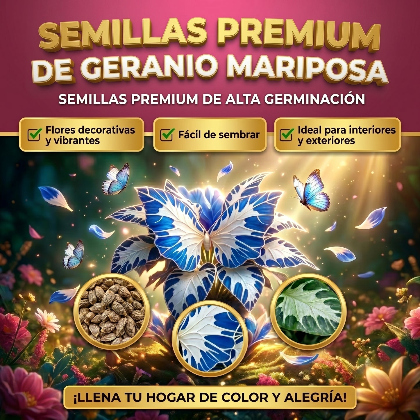 Semillas PREMIUM de Geranio Mariposa