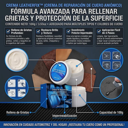 LEATHERFIX™ (100g) Crema Reparadora y Restauradora de Cuero