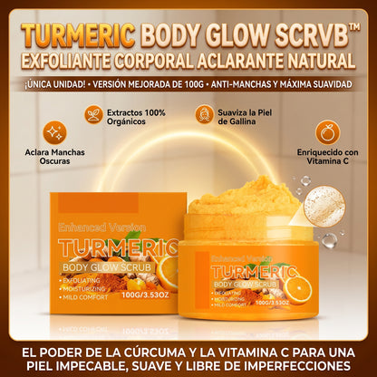 Turmeric Body Glow Scrub™ Exfoliante Corporal Aclarante con Cúrcuma
