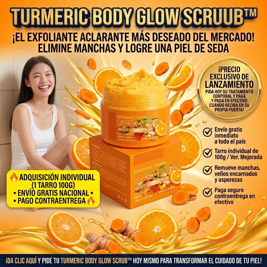 Turmeric Body Glow Scrub™ Exfoliante Corporal Aclarante con Cúrcuma
