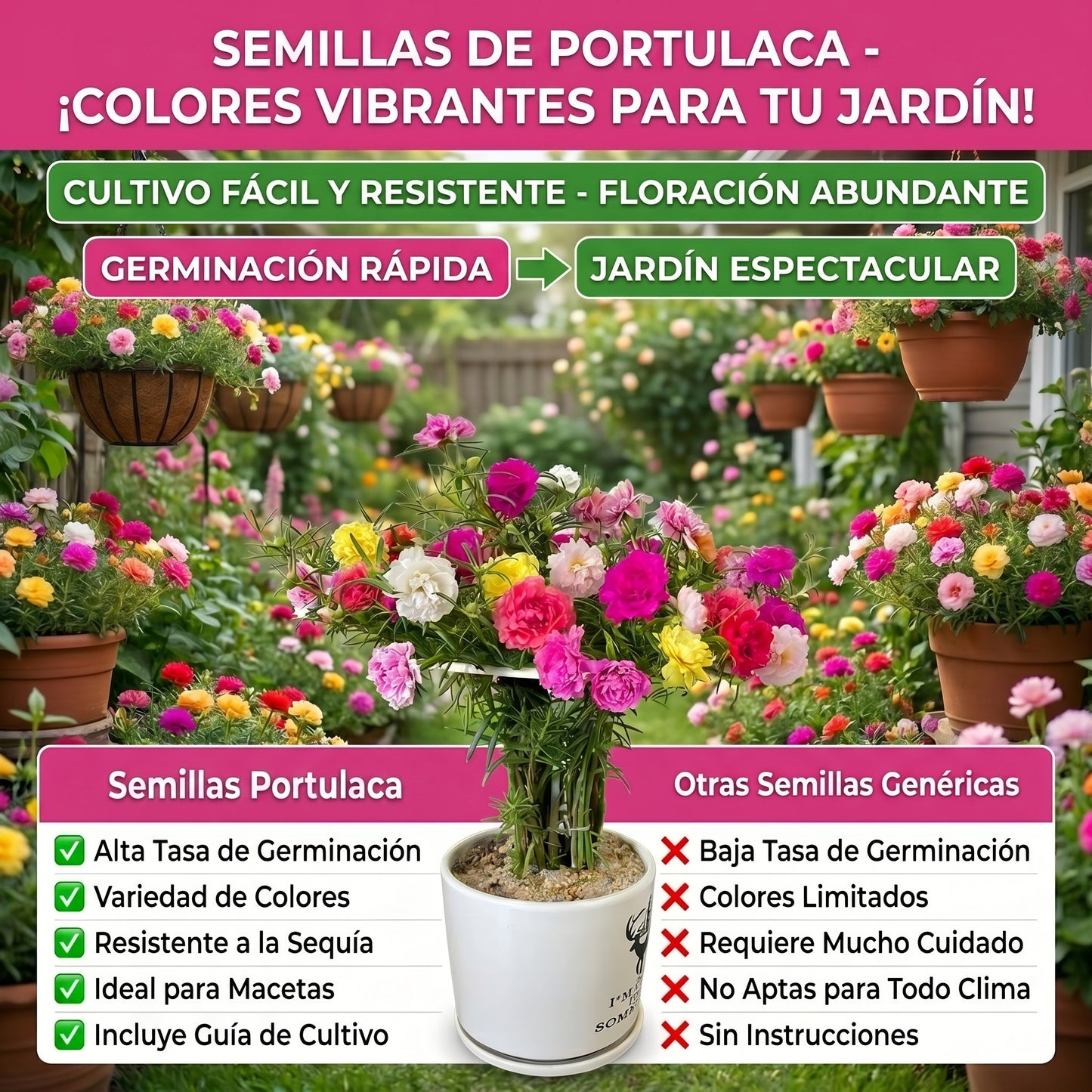 Semillas PREMIUM de Portulaca
