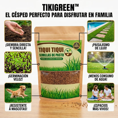 Semillas TikiGreen PREMIUM De Pasto Tipo Tiki Tiki